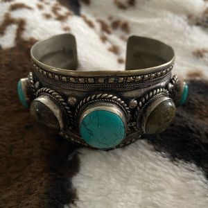 925 Sterling and turquoise cuff
